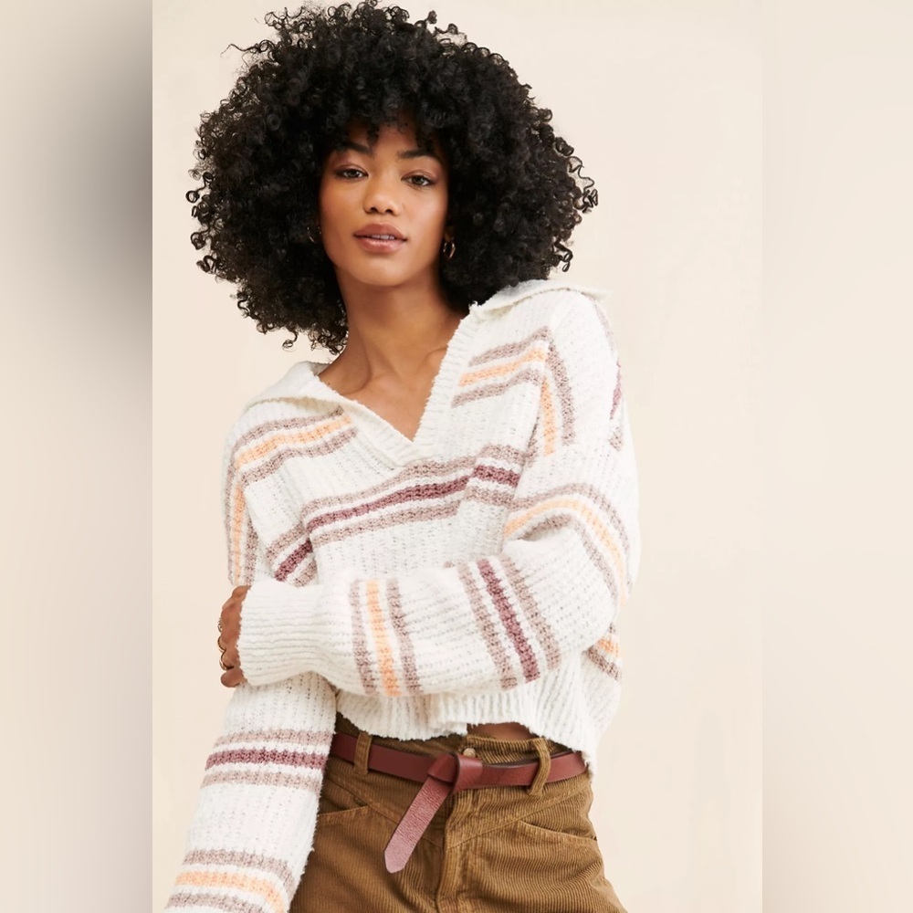 Free people Kennedy Stripe Pullover sweater